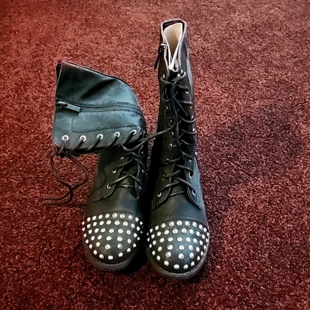 COPY - Studded Vegan Leather Boots